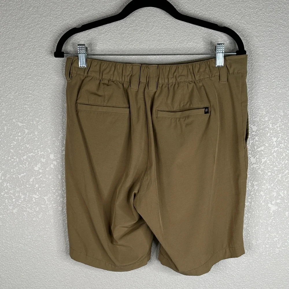 Banana Republic Men's Tan Flat Front Chino‎ Hiking Outdoor Shorts Size 32